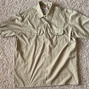 Dickies Beige Button-Up Shirt